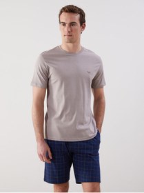 تصویر ست پیژامه آستین کوتاه شطرنجی مردانه | ال سی وایکیکی LC Waikiki S5O053Z8 