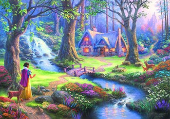 تصویر پازل ۶۰۰ تکه طرح سفیدبرفی 