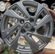 تصویر رینگ فابریک سایز۱۴"(۱۰۰×۴) ۰۵۹ نقره‌ای (ساینا،تیبا،کوئیک) Original wheel size 14"(4×100) 059 silver