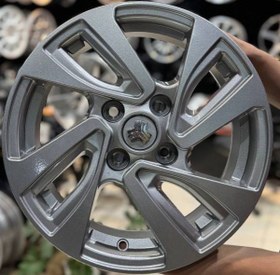 تصویر رینگ فابریک سایز ۱۴ (۱۰۰×۴) نقره‌ای(۰۵۹) (تیبا،ساینا)اروند Original wheel size14"(4×100) (059) silver Arvand