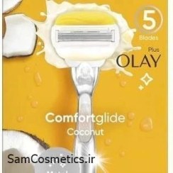 تصویر خودتراش ژیلت ونوس Olay مدل Comfortglide Coconut همراه با ۲ عدد یدک 