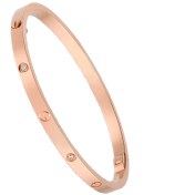 تصویر دستبند زنانه کارتیر مدل لاو نگین دار با کد ۲۰۴ استیل 