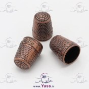 تصویر انگشت دانه ( انگشتانه ) نقش دار فلزی برنزی ضخیم 