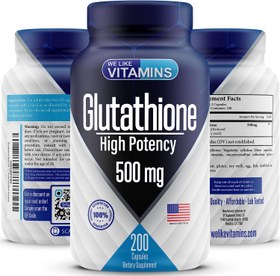 تصویر Glutathione Reduced, Max Strength 98% Pure Glutathione Supplement, 500mg of Super Antioxidant L-Glutathione Per Serving, Gluthianone Supports Heart Health, Immune Defense, 200 Capsules 200 Count (Pack of 1) 