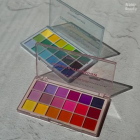 تصویر پالت سایه چشم ۱۸ رنگ میس لارا مدل Colorful 