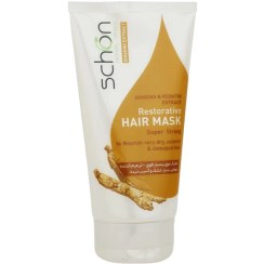 تصویر ماسک مو داخل حمام حاوی جینسینگ و کراتین مناسب مو های خشک و آسیب دیده تیوپی شون حجم 150 میل 