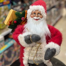 تصویر عروسک بابانوئل ۴۵ سانتی‌متری دکوری کریسمس 