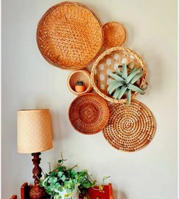 تصویر دیوارکوب حصیری 