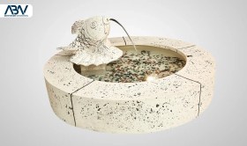 تصویر آبنما کامپوزیتی ماهی دایره تک آبریز 