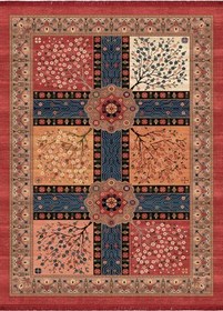 تصویر فرش ماشینی مدما مدل ترنم طرح کلاسیک رنگ قرمز قابل شستشو در لباسشویی Modema classic carpet | two layers & laundry washable