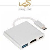 تصویر اداپتور 4 در 1 type-c به USB/HDMI/DVI/VGA 
