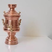 تصویر سماور مسی کوچک مینیاتوری طرح الماس 