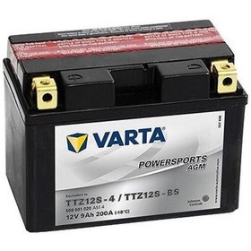 تصویر باطری باتری موتور سیکلت Ttz12S Bs 12V 9Ah Agm 2 سال ضمانت Varta 