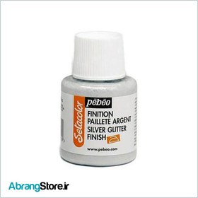 تصویر مدیوم اکلیلی کننده رنگ پارچه پ ب او 110 میل | Pebeo Setacolor Silver Glitter Finish 