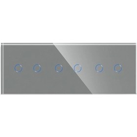 تصویر کلید شش پل لمسی هوشمند tuya سری اکو WiFi_Zigbee - طلایی / Zigbee 