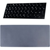 تصویر برچسب حروف فارسی کیبرد چرمی به همراه محافظ کیبرد 