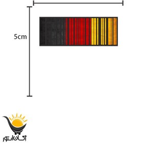 تصویر برچسب لچکی خودرو طرح بارکد آلمان کد lc 205 