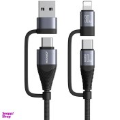 تصویر کابل دیتا USB/Type-C به Lightning/Type-C جوی روم مدل SA37-2T2 طول 1.2 متر 