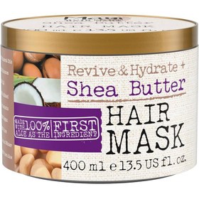 تصویر ماسک مو تقویت کننده و آبرسان مائویی مدل Shea Butter حجم 400 میلی لیتر Maui Moisture Revive & Hydrate + Shea Butter Hair Mask 400ml