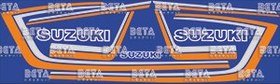 تصویر ست استیکر، خط کشی و برچسب باک بغل موتورسیکلت سوزوکی SUZUKI X7 250 1954 - باک decals And Sticker For SUZUKI X7 250 motorcycle