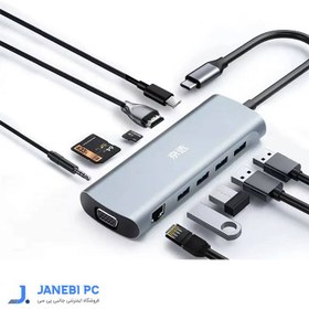 تصویر هاب 11 پورت USB-C یونیتک 