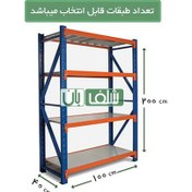 تصویر قفسه راک نیمه سنگین ۴ طبقه ۲ متری 