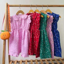 تصویر سارافون دخترانه پفکی گلدار کد 5483 