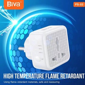 تصویر تبدیل 3 به 2 برق تایمردار Biva PS-03 Biva PS-03 Adaptor