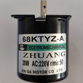 تصویر 68KTYZ-50RPM موتور گیربکس AC 220V برندZHUANG 