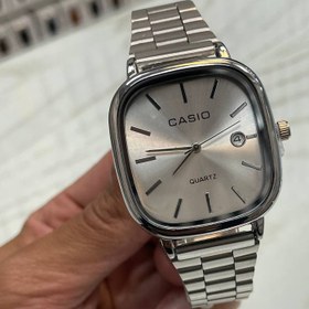 تصویر ساعتمچی زیبای مردانه کاسیو - نقره ای صفحه سبز CASIO