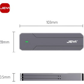 تصویر باکس هارد SSD تمام آلومینیومی مدل JEYI i9-Explorer Aluminum SSD Box NVMe 10 Gbps 