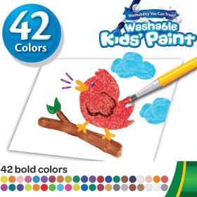 تصویر گواش 42 رنگ قابل‌شستشو کرایولا Crayola مدل Washable Kids' Paint 