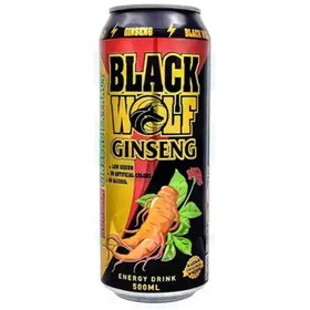 تصویر نوشیدنی انرژی زا جینسینگ دار بلک وولف 500 میلی لیتر Black wolf ginseng نوشیدنی ورزشی و انرژی زا بلک ولف عصاره جینسینگ کره ای 500