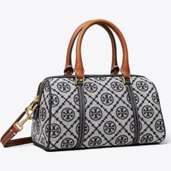 تصویر کیف توری بورچ سرمه ای (Tory Burch Women's Canvas Barrel Bag) 