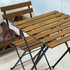 تصویر تک صندلی تاشو طرح ایکیا تارنو بالکن تراس کافه (هزینه ارسال بعهده خریدار میباشد) 