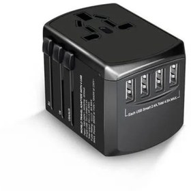 تصویر آداپتور گرین مدل Universal Travel Adapter Green - مشکی Green Universal Travel Adapter