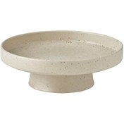 تصویر ظرف سرو آیکیا، مدل DRÖMSK ، بژ روشن/نارنجی-قهوه‌ای، ۲۴ سانتی‌متر 