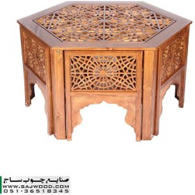 تصویر میز و صندلی ناهار خوری صنایع چوب ساج مدل ۳۲۰ 