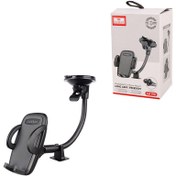 تصویر پایه نگهدارنده گوشی ارلدام مدل EH190 با بازوی بلند و دو پایه 