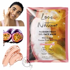 تصویر ماسک صورت ژلی آبرسان با عصاره دانه پشن فروت _ 45133 LOVE NATURE Passion Fruit Gel Face Mask with Organic Passion Fruit Seed Oil _ 45133 10 ml