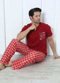 تصویر Pamuklu Kısa Kol Pijama Takım 4991-14 