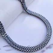 تصویر زنجیر دوبل مردانه ۶۰ سانتی استیل ۱۲ میل 