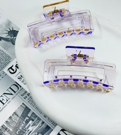 تصویر کلیپس شیشه ای دورنگ - آبی 