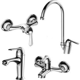 تصویر ست شیرآلات کاویان مدل میشکا Kavian Mishka faucet set