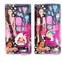 تصویر اسباب بازی دخترانه عروسک باربی با لوازم 