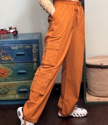 تصویر شلوار کارگو زنانه لینن 