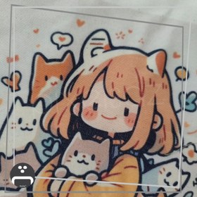 تصویر دختر و گربه ها 