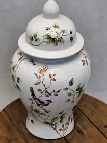 تصویر جینجر جار مدل گنجشک رنگ سفید سایز کوچک گنجشک