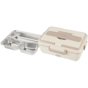 تصویر ظرف غذای برقی گرین لاین 800 میلی‌لیتر - سفید مدل GLB-10 - کرمی Green Lion GLB-05 Electric Lunchbox - Beige