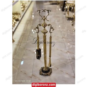 تصویر پاشنه کش برنجی برنزی لوله ای 2 تايی سایز بزرگ Bronze tube brass heel puller, 2 pieces, large size